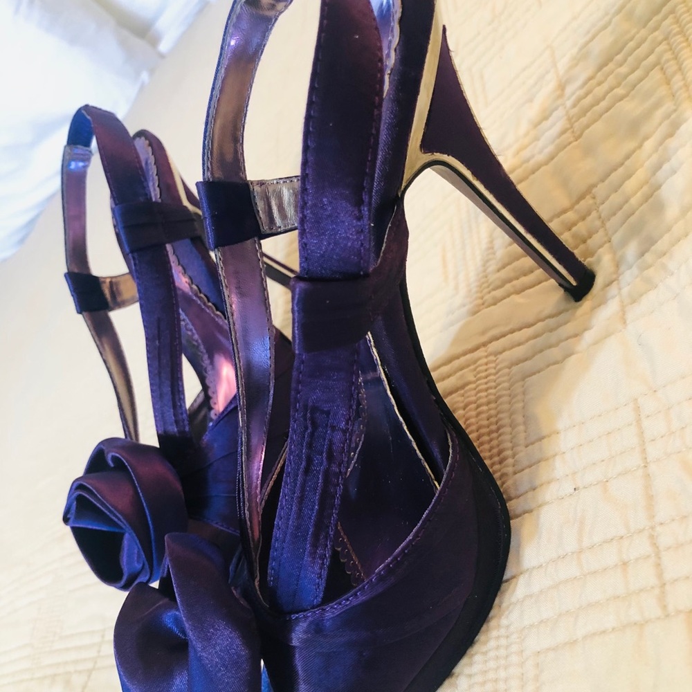 Luichini purple satin heels